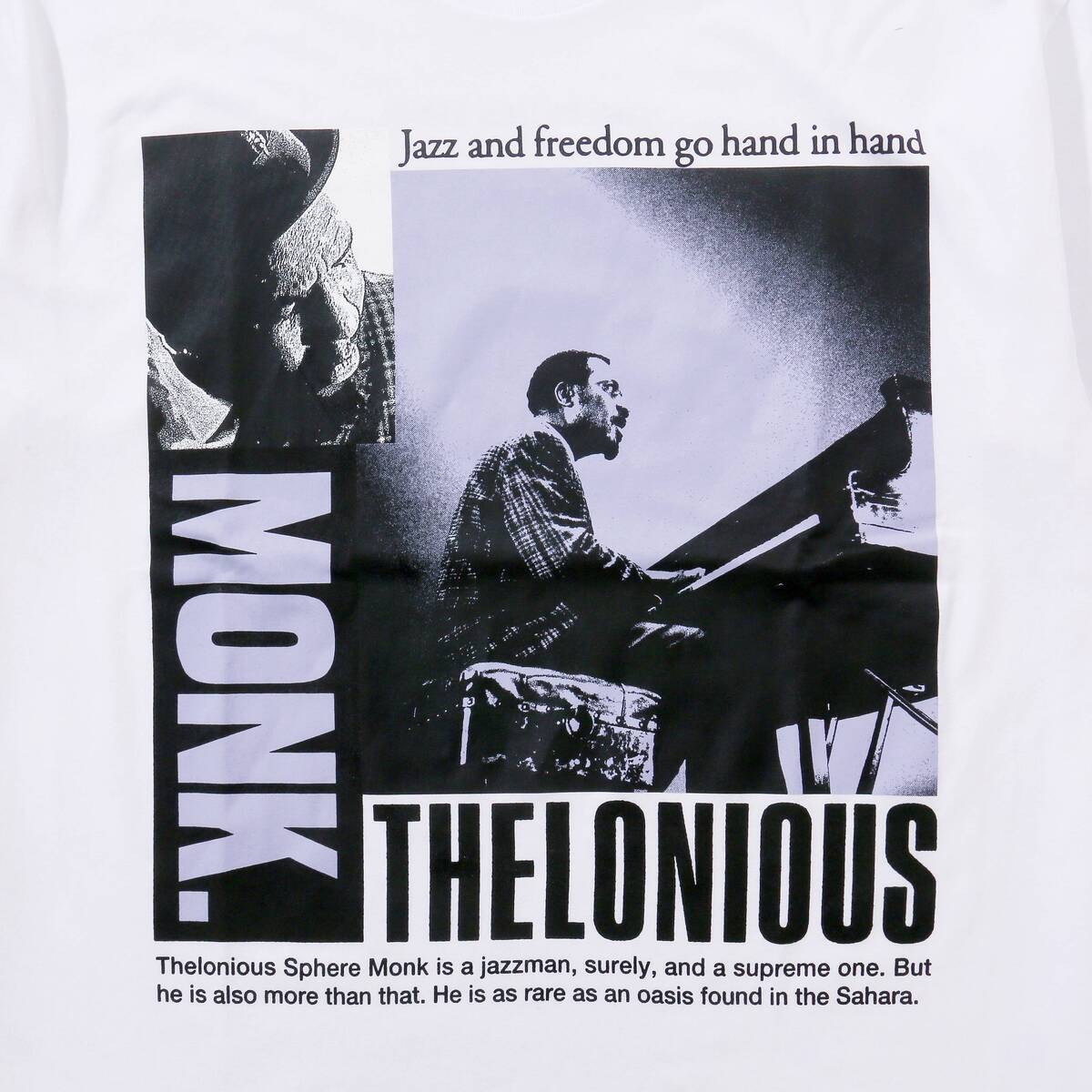 CITY COUNTRY CITY Cotton T-Shirts Thelonious Monk Piano,Composer - 画像3枚目