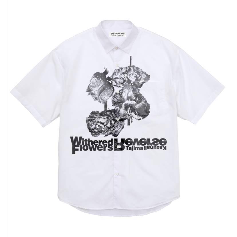 TAGS WKGPTY × Tajima Kazunali WITHERED FLOWERS REVERSE black 4 drop S/S Shirt 1