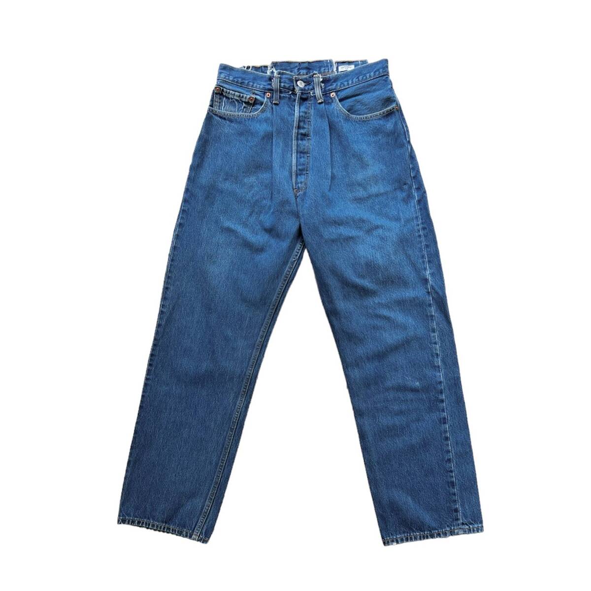 OLDPARK tuck jeans blue -M - 画像3枚目