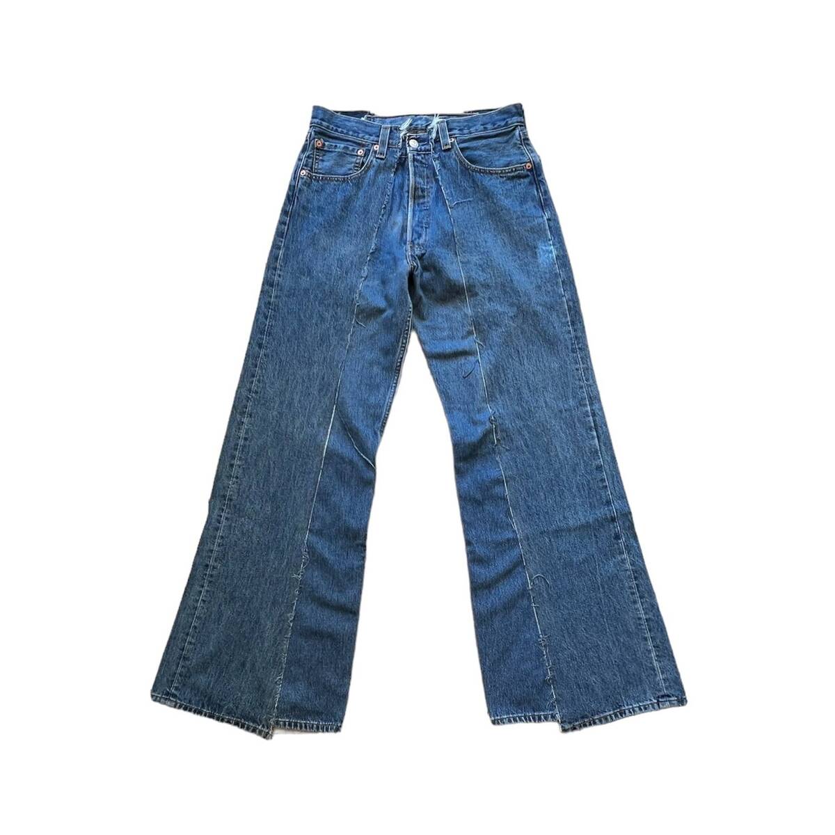 OLDPARK baggy flare jeans blue-M - 画像3枚目