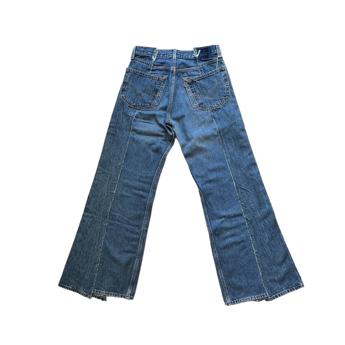 OLDPARK baggy flare jeans blue-M - 画像4枚目