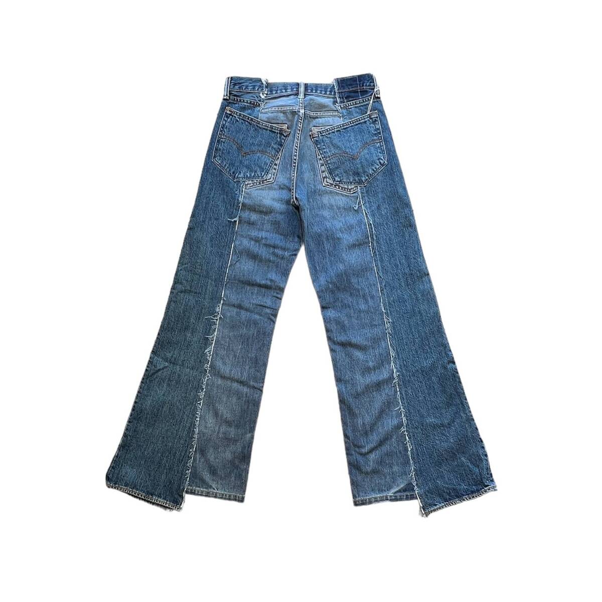 OLDPARK baggy flare jeans blue-M - 画像2枚目