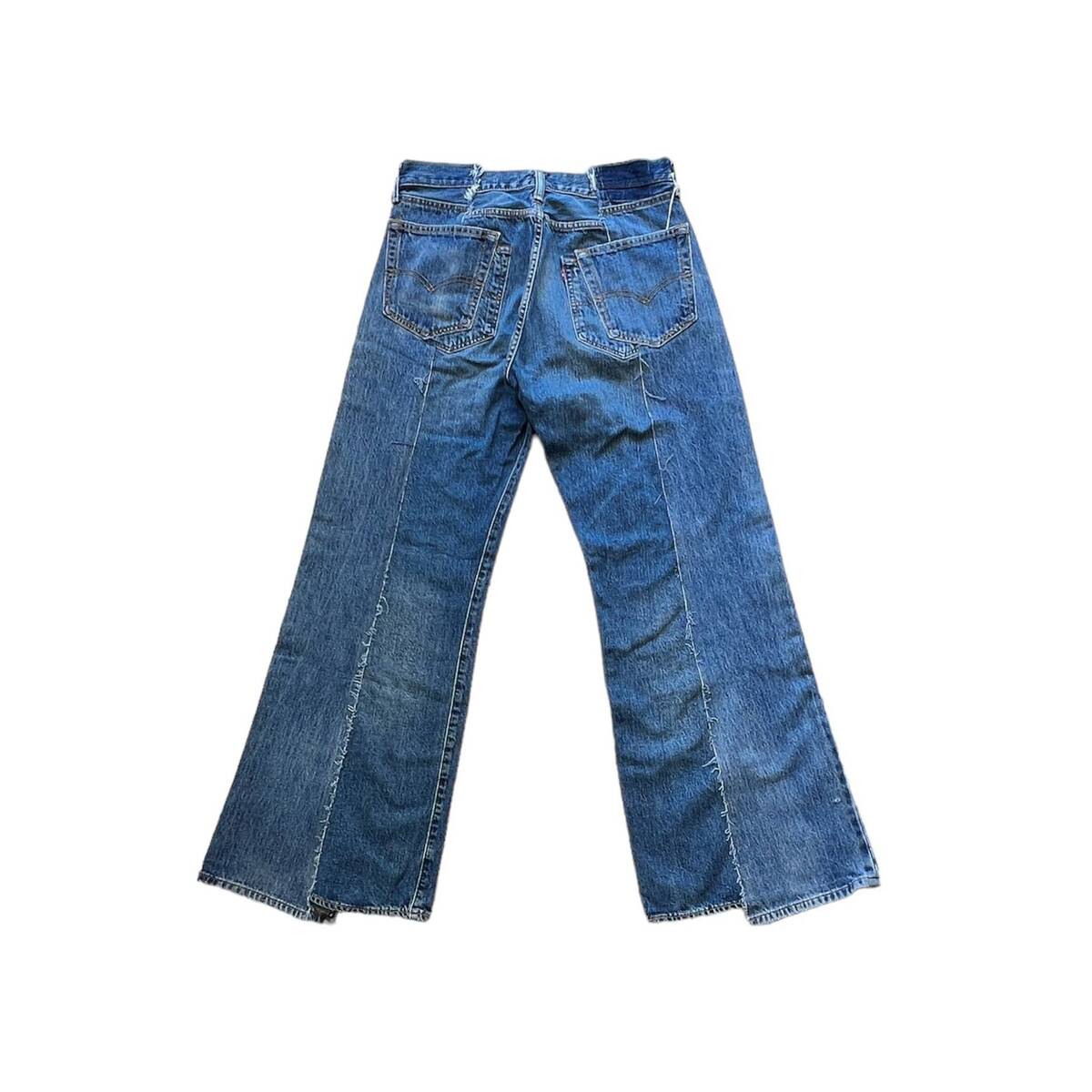 OLDPARK baggy flare jeans blue-L - 画像2枚目