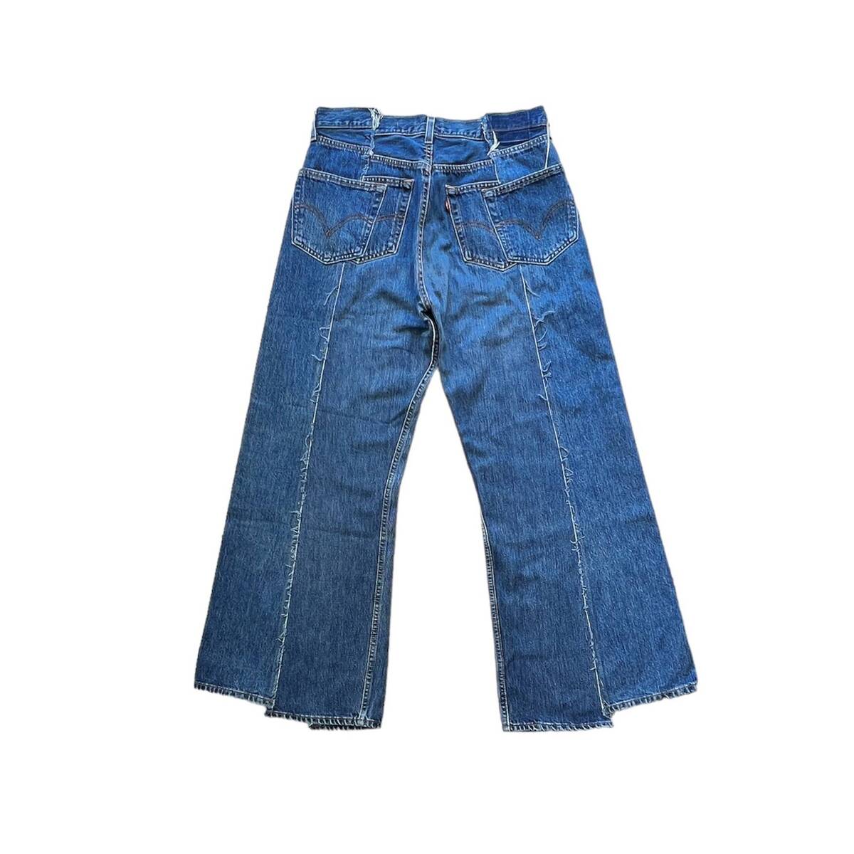 OLDPARK baggy flare jeans blue-L - 画像4枚目