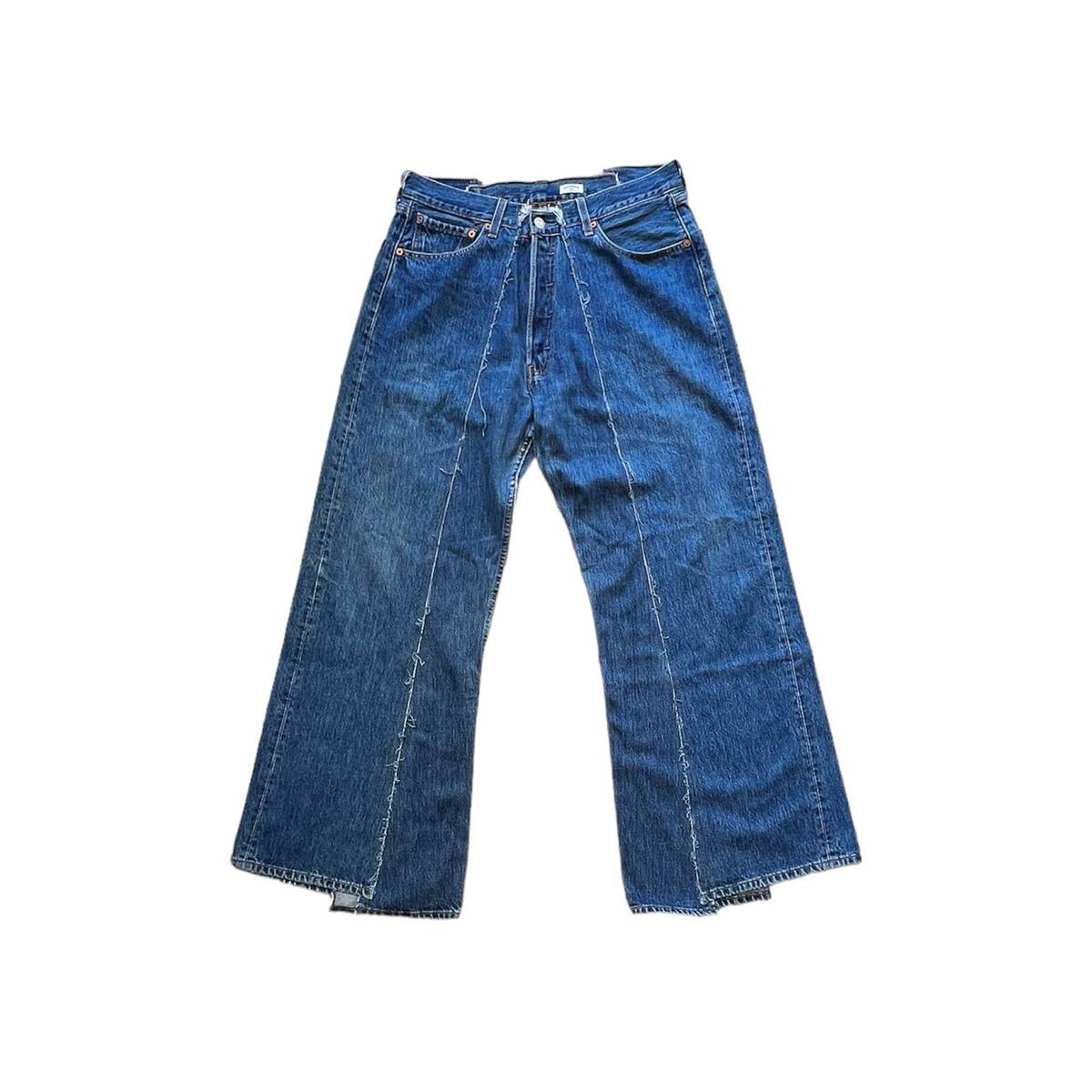 OLDPARK baggy flare jeans blue-L - 画像3枚目