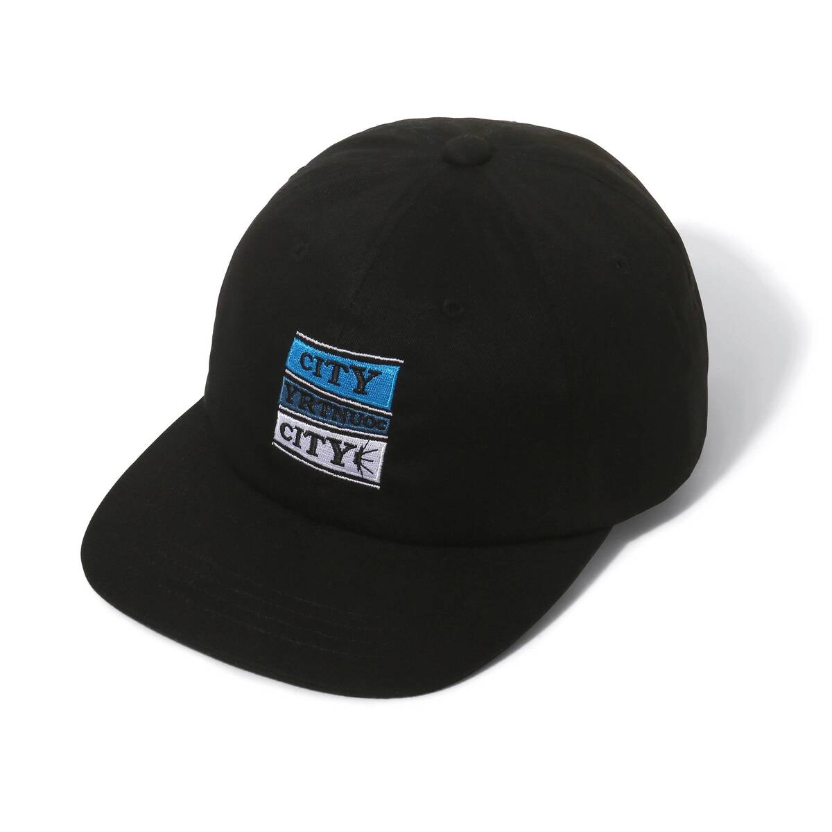 CITY COUNTRY CITY Embroidered Logo Cotton Cap souund city country city -black 1