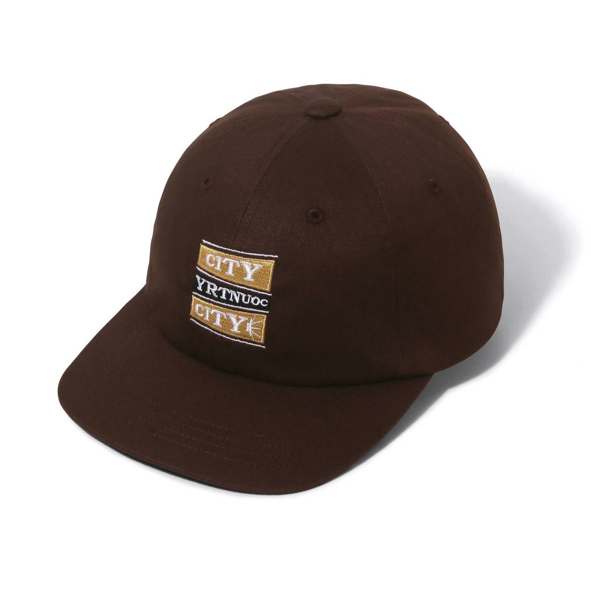 CITY COUNTRY CITY Embroidered Logo Cotton Cap souund city country city -brown 1