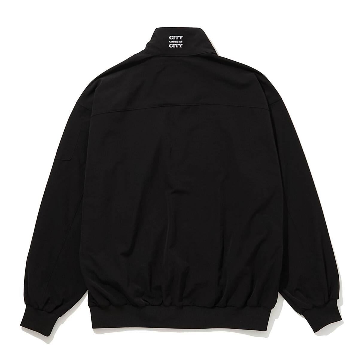 CITY COUNTRY CITY Embroidered Logo Stretch Nylon Jacket -black - 画像3枚目