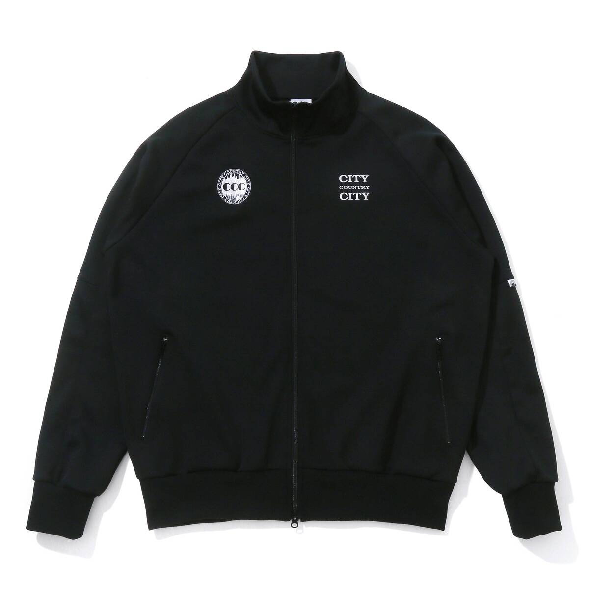 CITY COUNTRY CITY Embroidered Logo Track Jacket-black - 画像1枚目