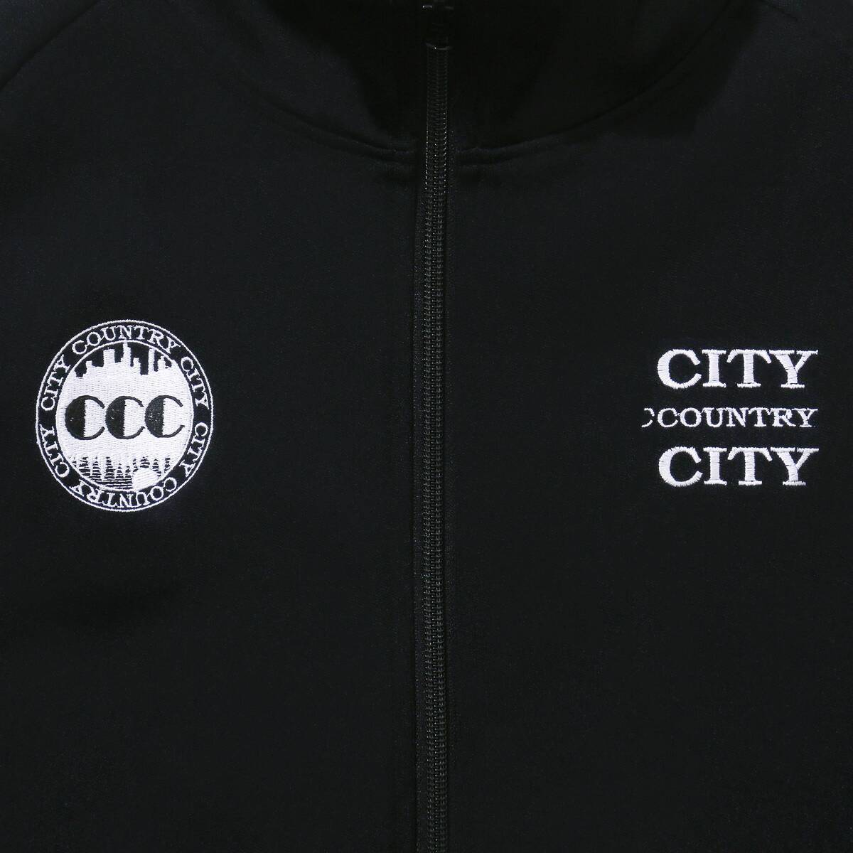 CITY COUNTRY CITY Embroidered Logo Track Jacket-black - 画像3枚目