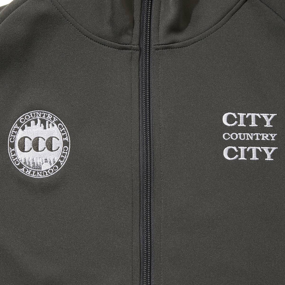 CITY COUNTRY CITY Embroidered Logo Track Jacket-c gray - 画像3枚目