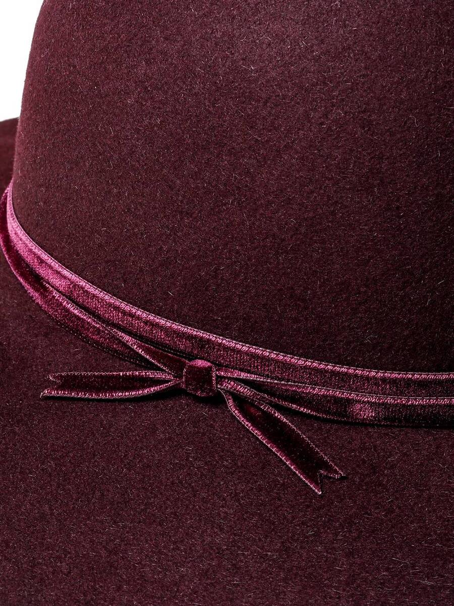 TAKAHIROMIYASHITATheSoloist nobled hat / vervet ribbon - bordeaux - 画像5枚目