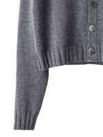 TAKAHIROMIYASHITATheSoloist lambs wool cropped cardigan-gray 2