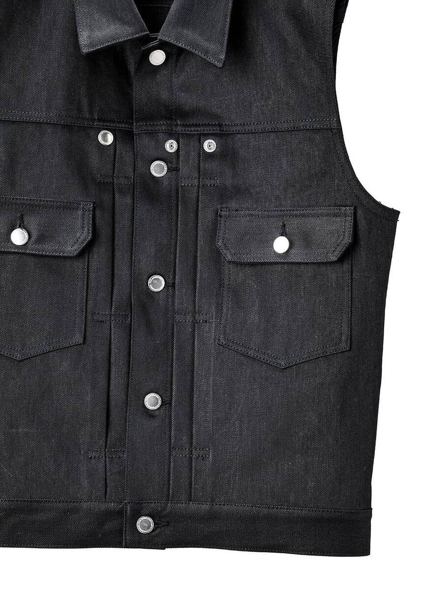 TAKAHIROMIYASHITATheSoloist right-left sleeveless jean jacket - 画像2枚目