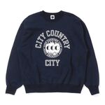 CITY COUNTRY CITY cotton Sweat Shirt College Logo -navy 1