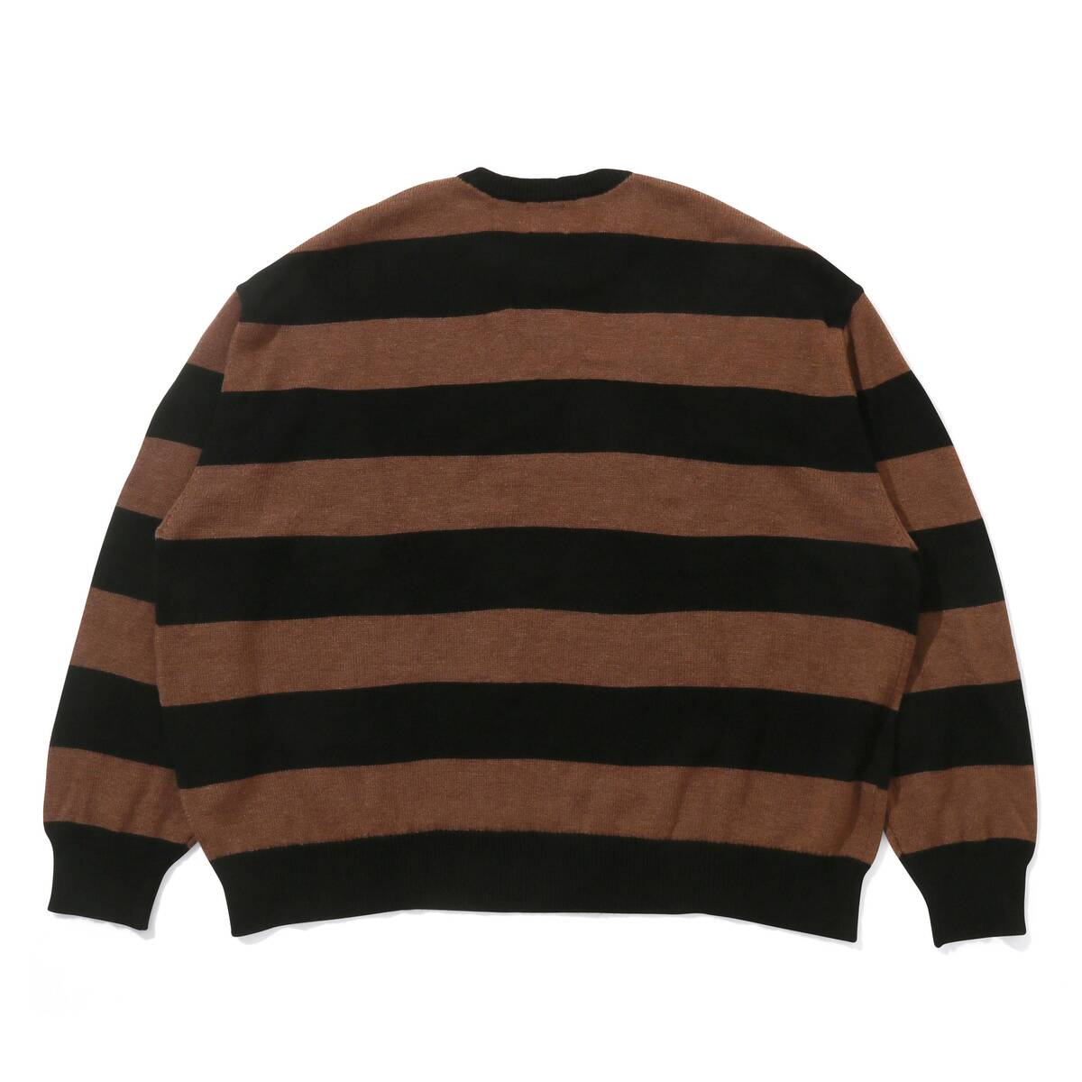 CITY COUNTRY CITY Embroidered Logo Border Knit -brown - 画像2枚目