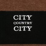 CITY COUNTRY CITY Embroidered Logo Border Knit -brown 3