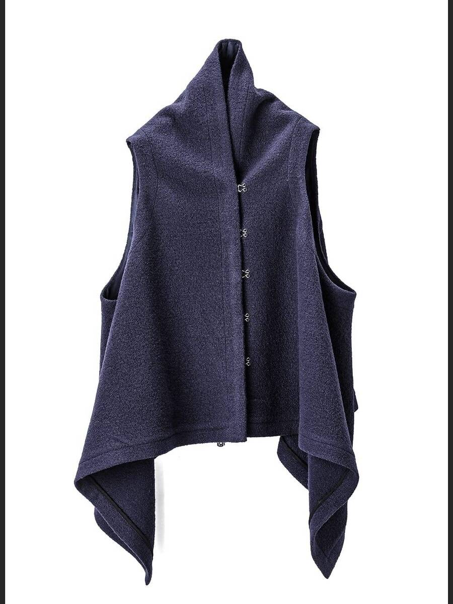 TAKAHIROMIYASHITATheSoloist two-way wrap around vest -purple - 画像2枚目