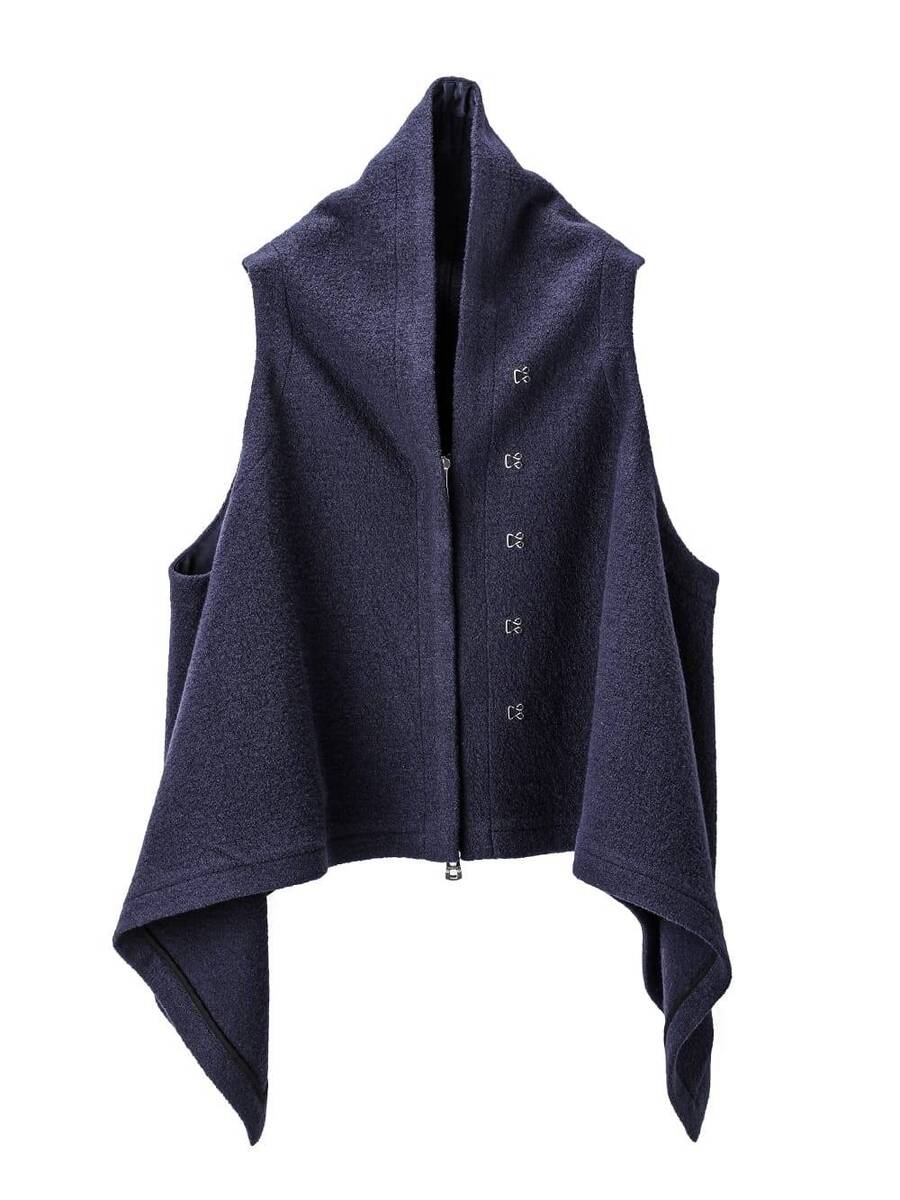 TAKAHIROMIYASHITATheSoloist two-way wrap around vest -purple - 画像1枚目