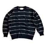 TOWN CRAFT born stripe crew neck sweater 1