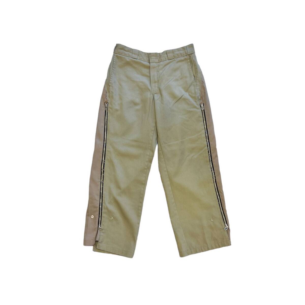 OLDPARK zip baggy pants work -S 1