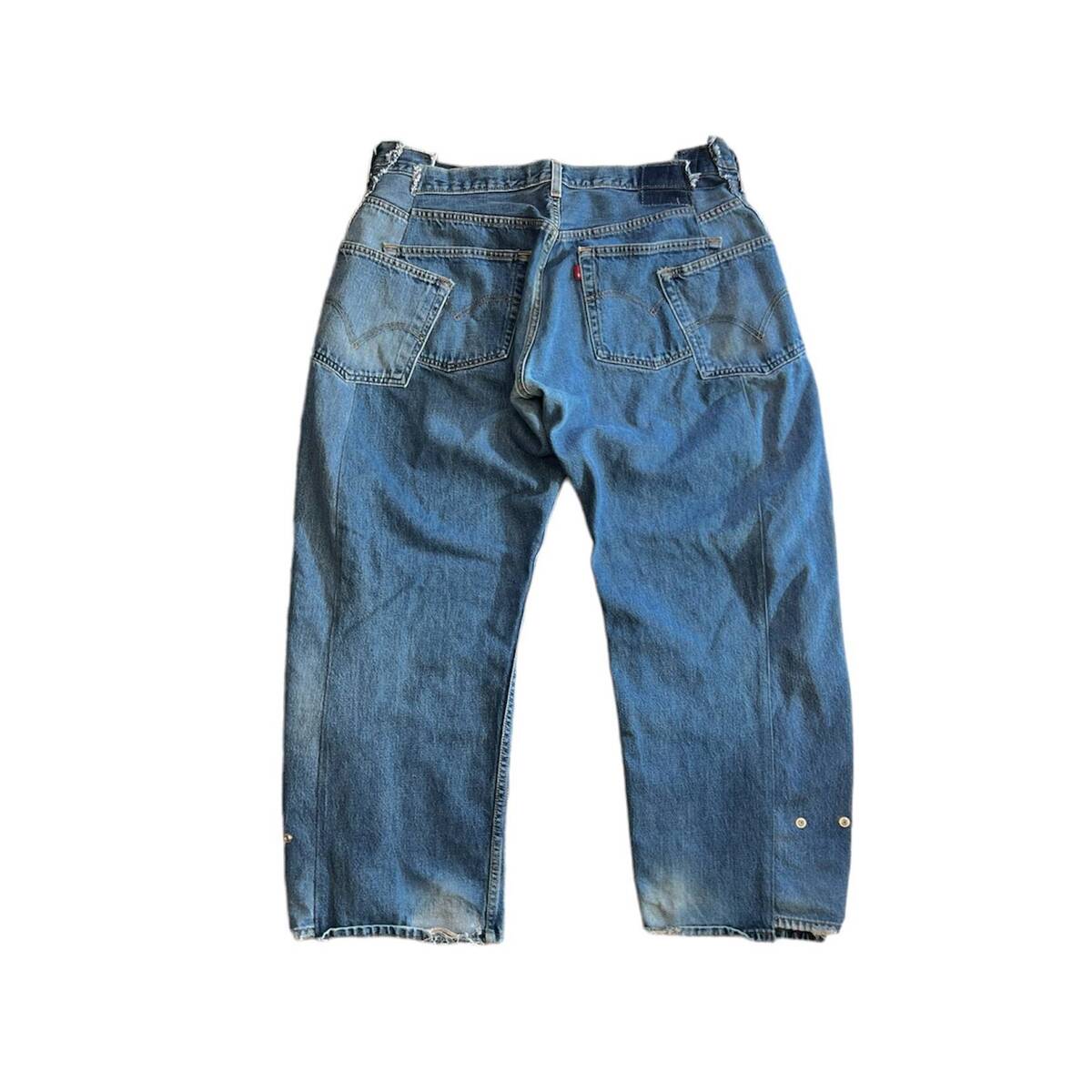 OLDPARK zip baggy jeans blue -XL - 画像5枚目