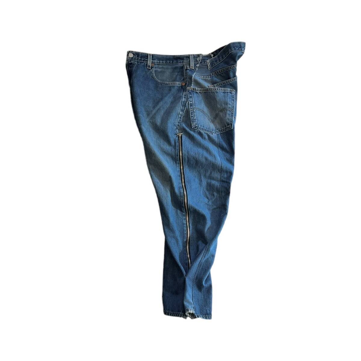 OLDPARK zip baggy jeans blue -XL - 画像3枚目