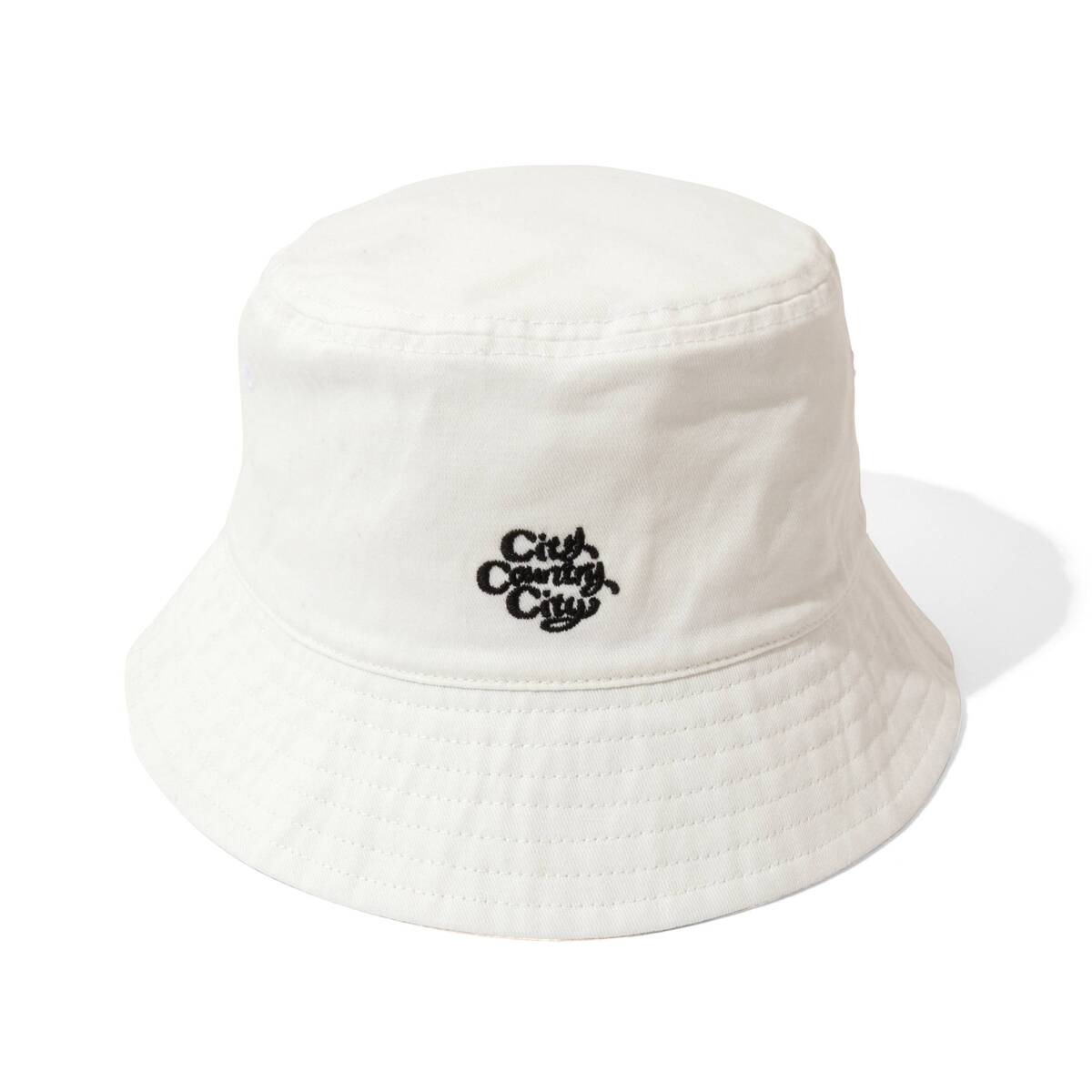 CITY COUNTRY CITY Embroidered Logo Washed Cotton Hat -white - 画像2枚目