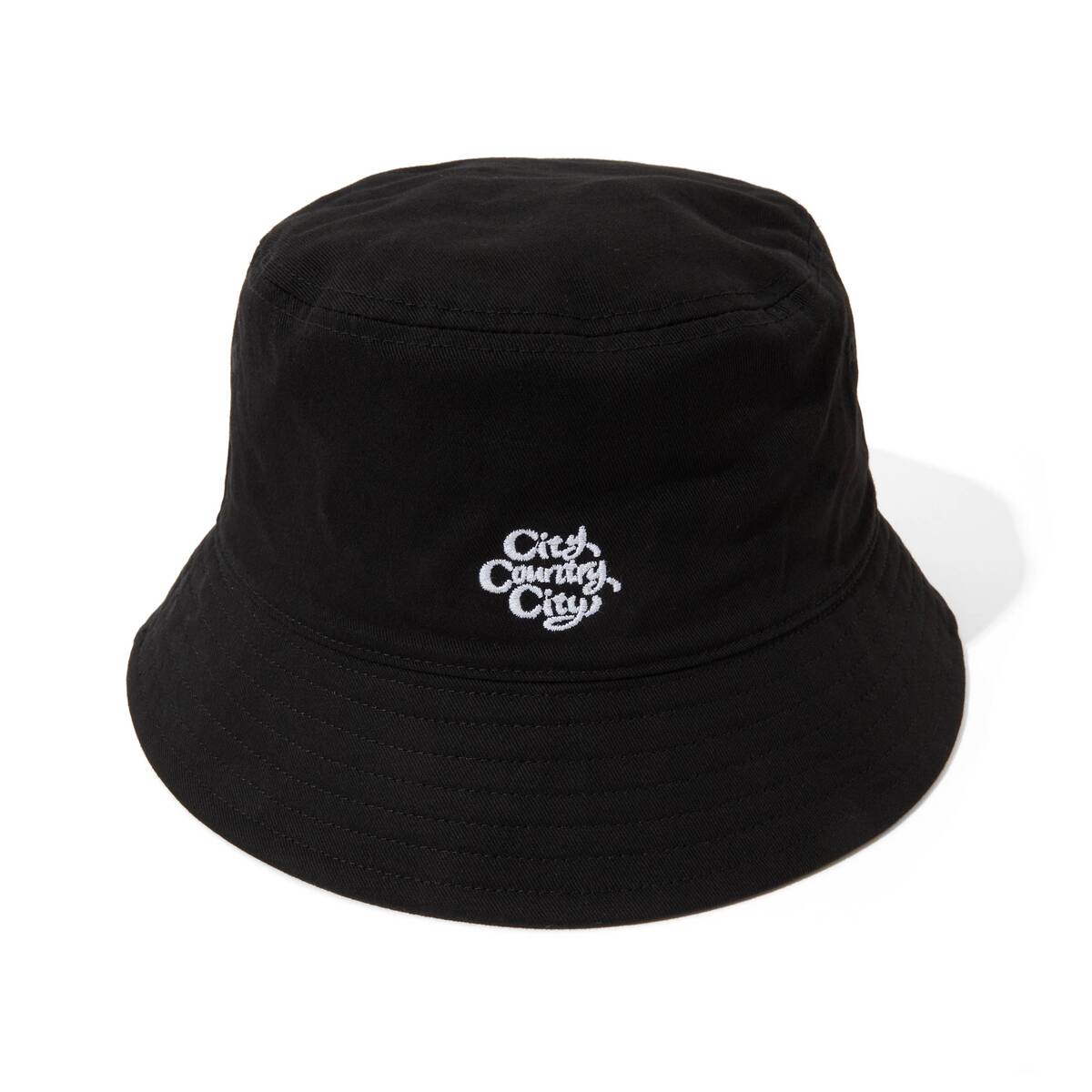 CITY COUNTRY CITY Embroidered Logo Washed Cotton Hat -black - 画像2枚目