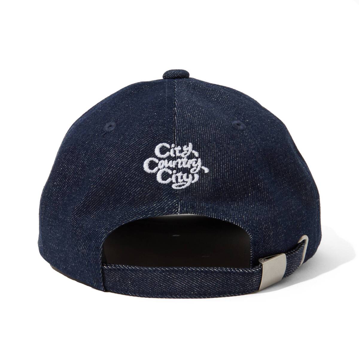 CITY COUNTRY CITY Embroidered Logo Denim Cap CITY COUNTRY CITY -blue - 画像3枚目