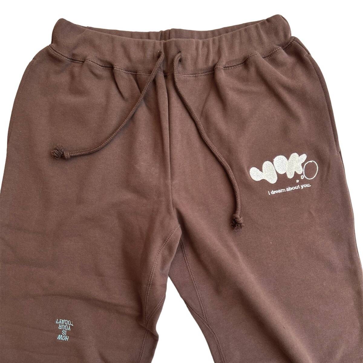 TODAY edition "YOKO" sweat pants -brown - 画像3枚目