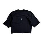 TODAY edition "YOKO" cut off sweat shirt -black 3