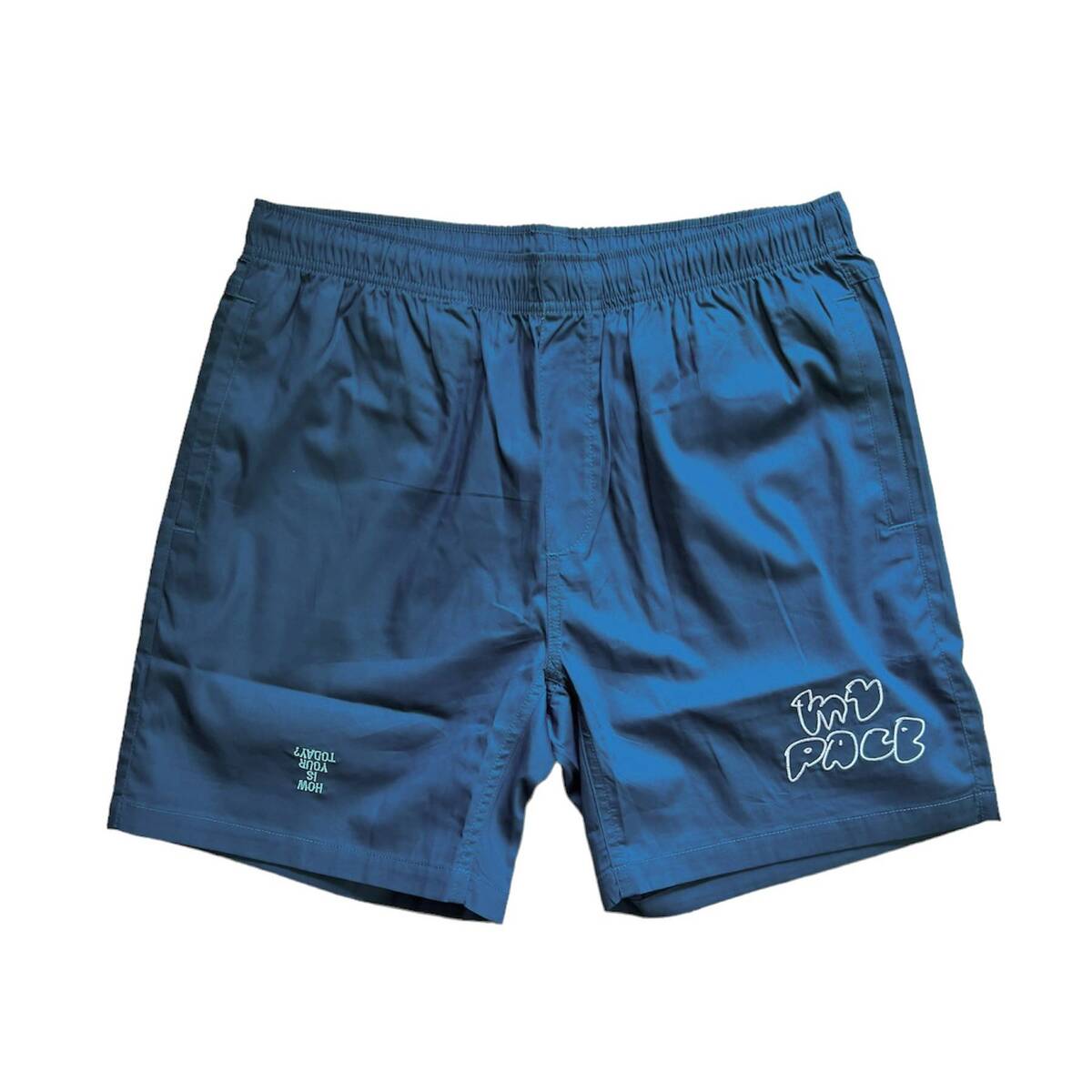 TODAY edition MY PACE Easy Shorts -blue green 1