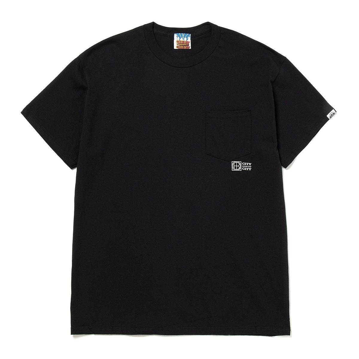 CITY COUNTRY CITY x hobo embroided logo cotton pocket T-shirt - 画像4枚目