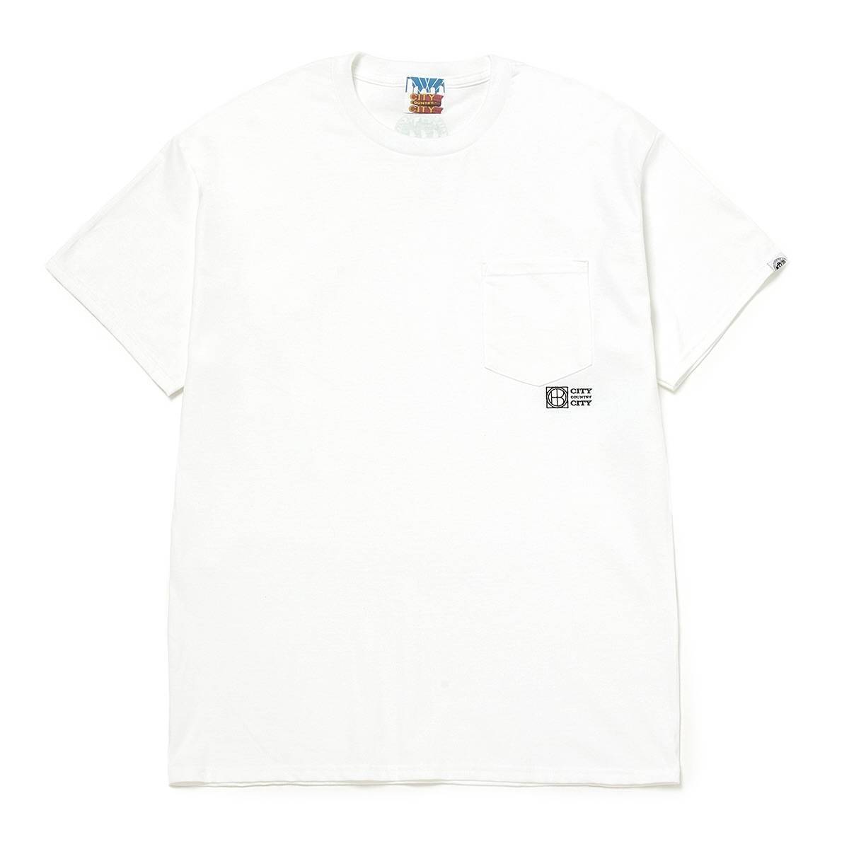 CITY COUNTRY CITY x hobo embroided logo cotton pocket T-shirt - 画像2枚目