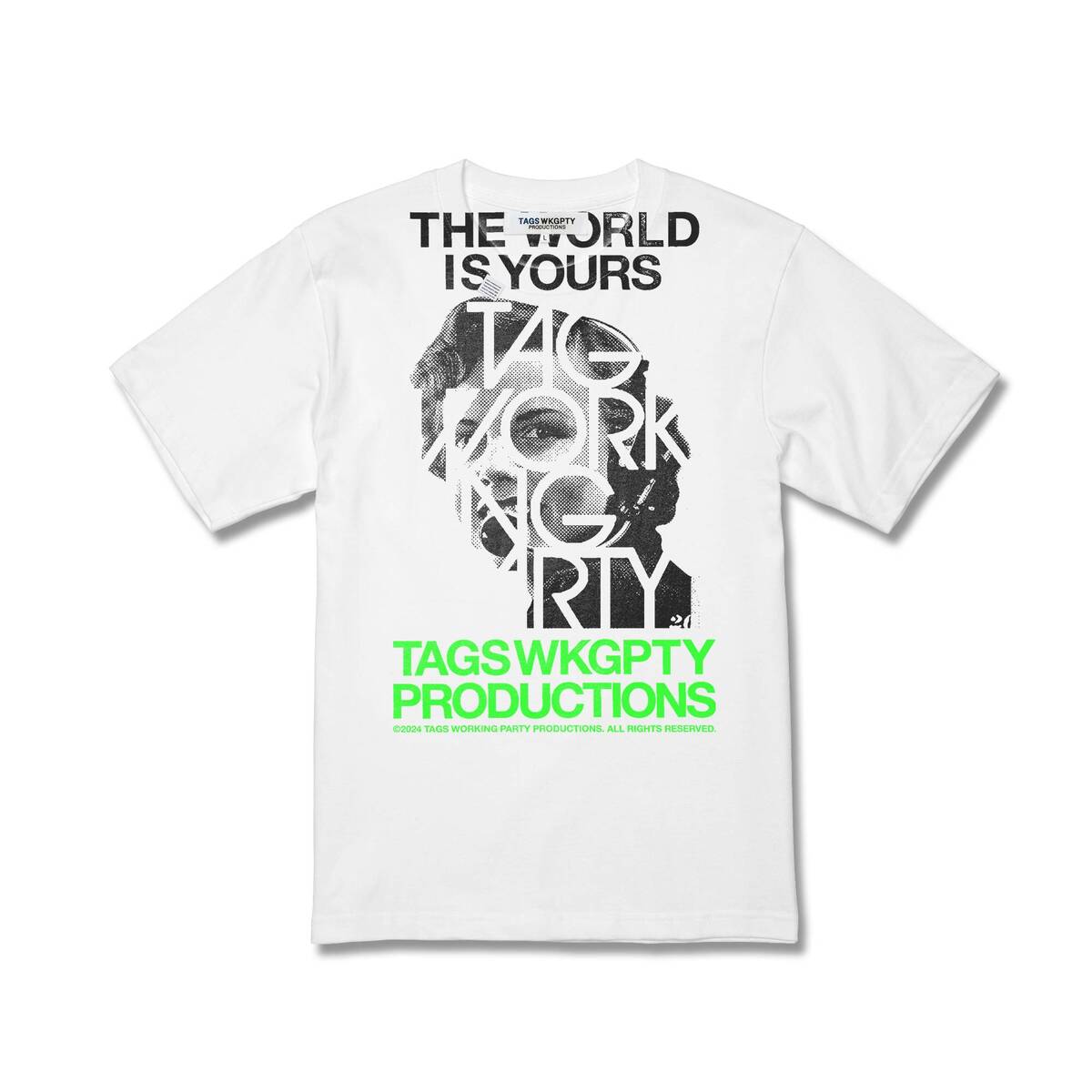 TAGS WKGPTY World is yours Tee -white - 画像1枚目