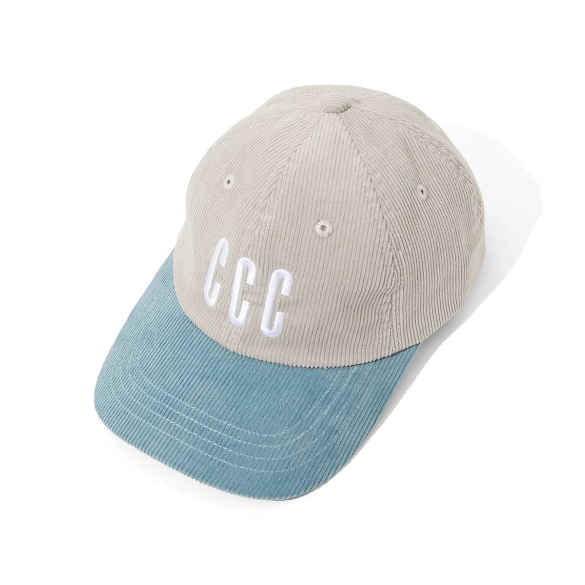 CITY COUNTRY CITY Embroidered Logo Corduroy Cap -gray/blue 1