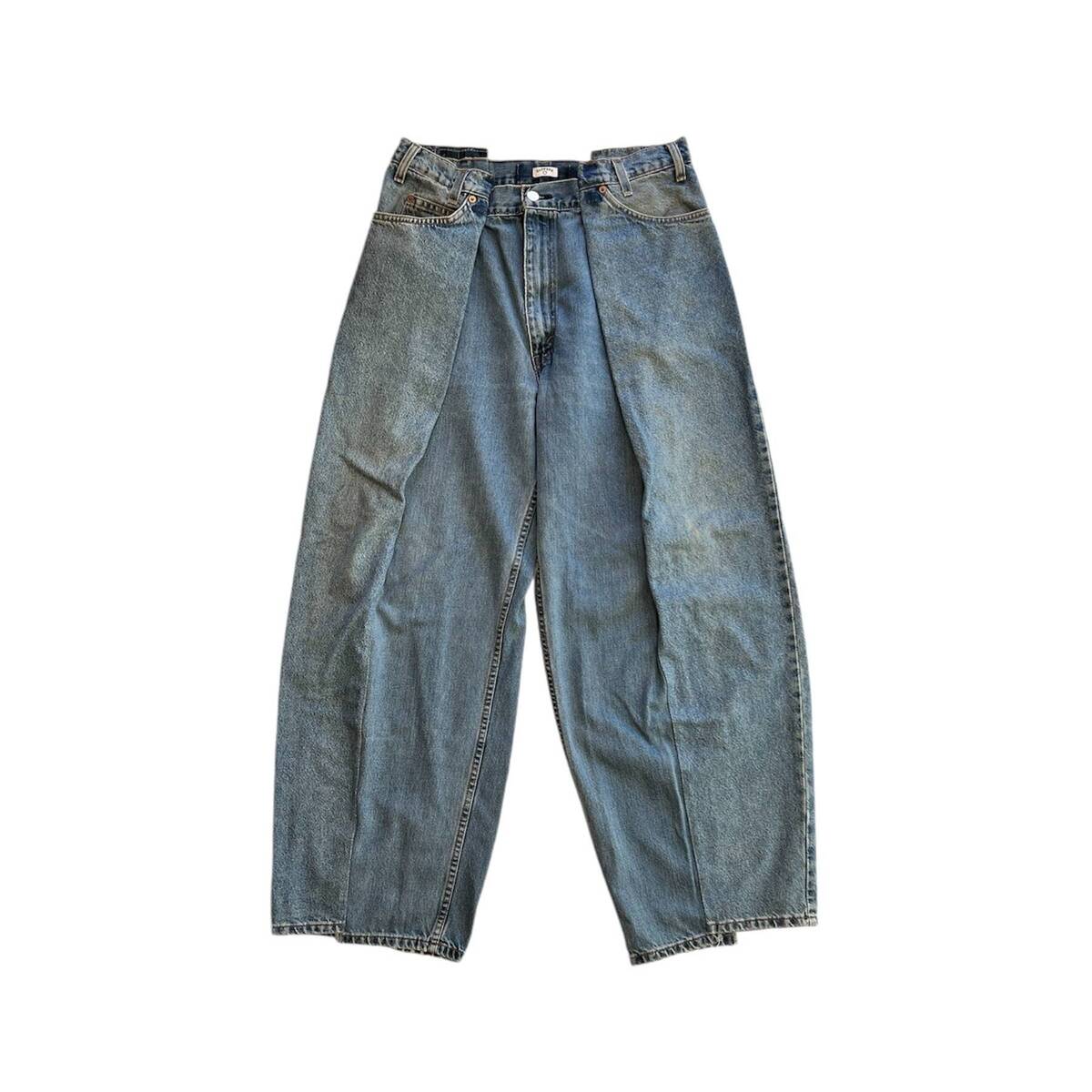 OLDPARK 4 tuck jeans blue -L - 画像4枚目