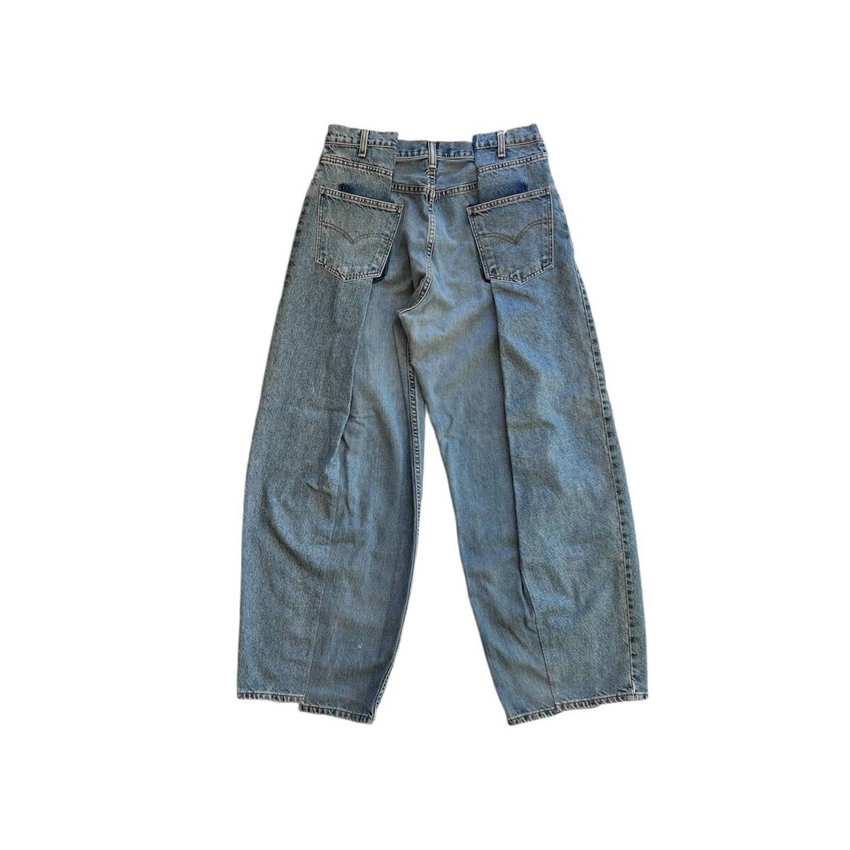 OLDPARK 4 tuck jeans blue -L - 画像5枚目