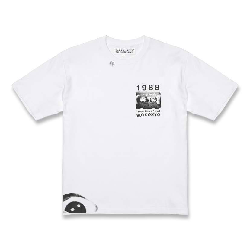 1988 Tajima Kazunali x TAGS WKGPTY Tower of the eyes remix T-shirt - 画像2枚目