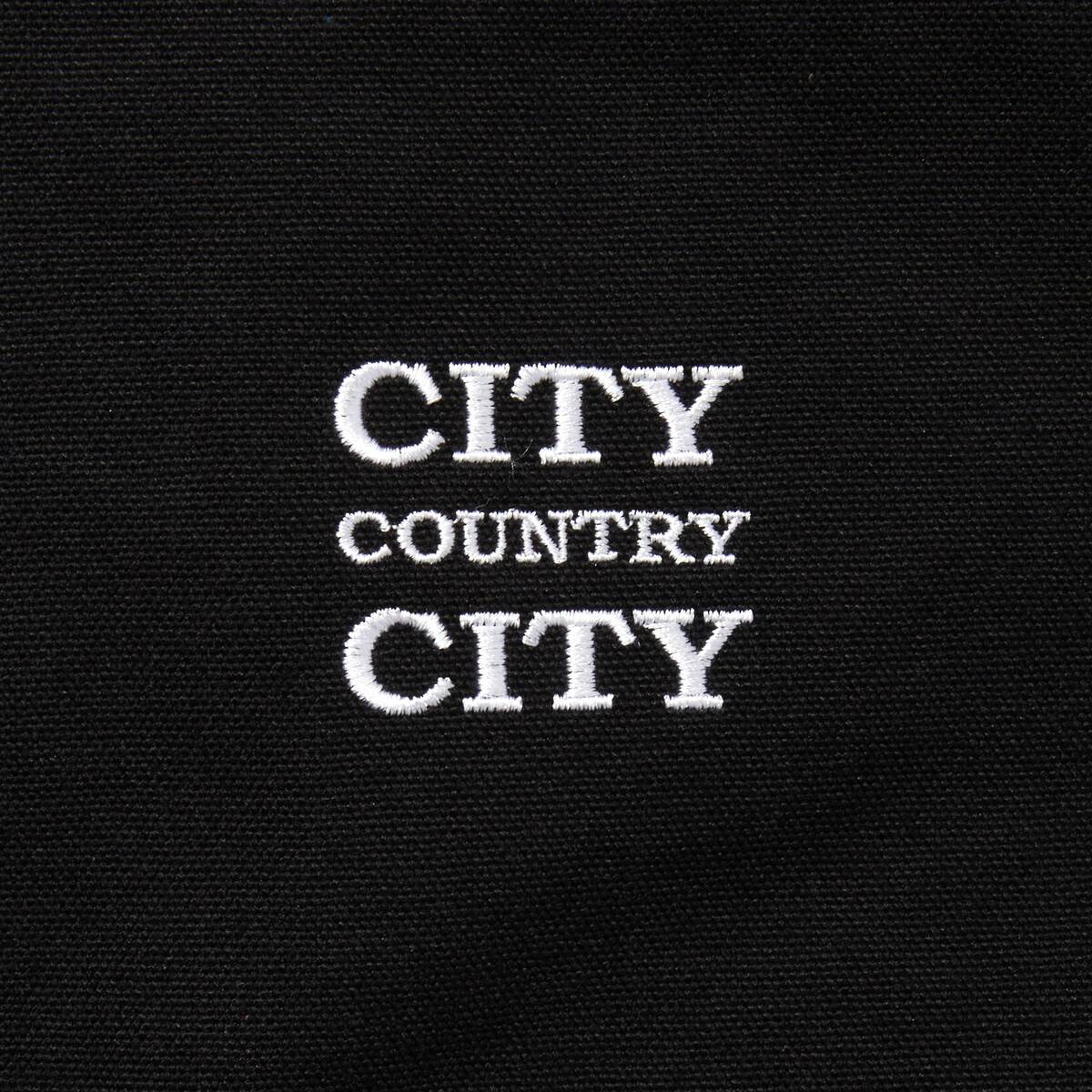 CITY COUNTRY CITY canvas zip up jacket -black - 画像3枚目