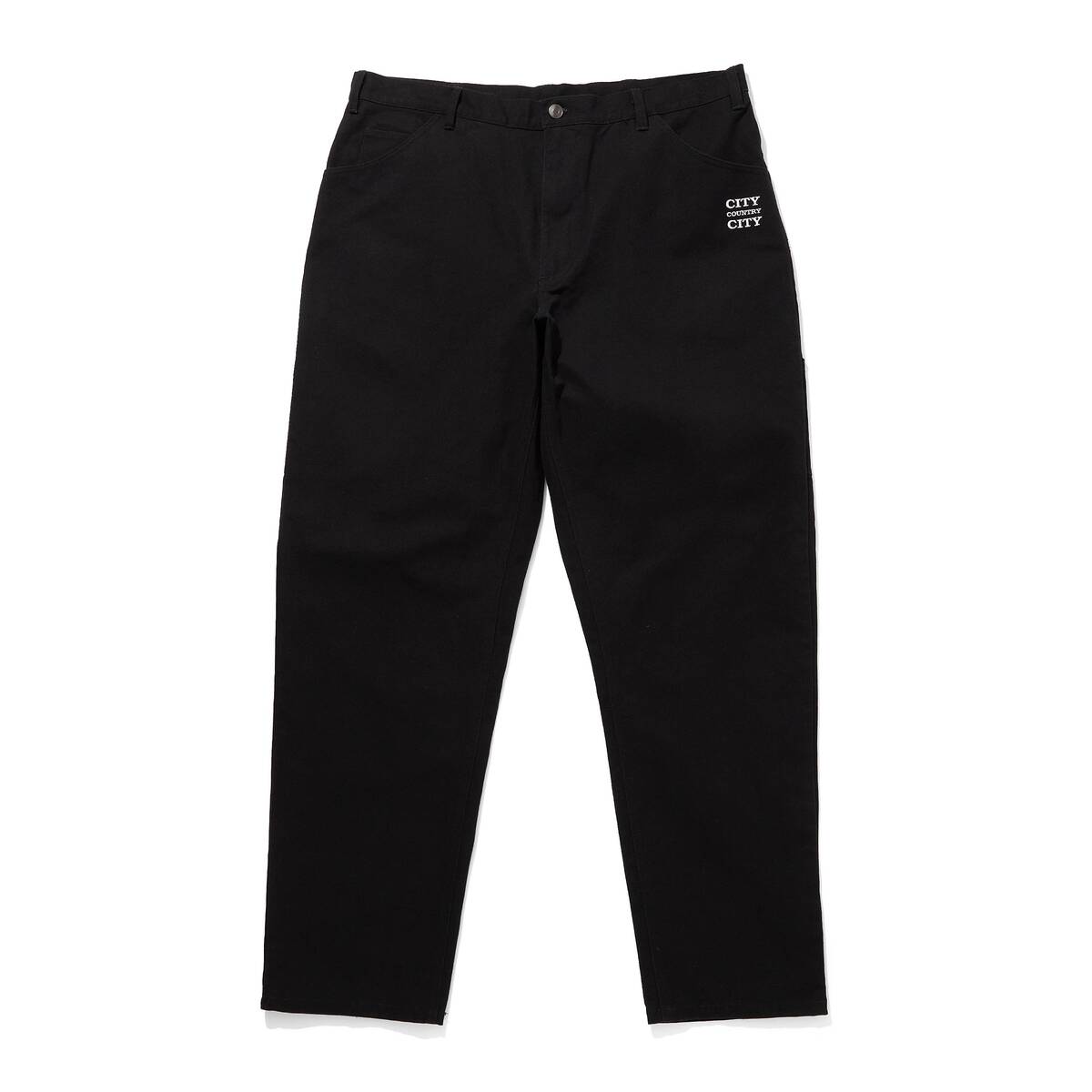 CITY COUNTRY CITY canvas baggy pants -black 1