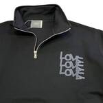 TODAY edition "LOVE" harf zip collered sweat -black 2