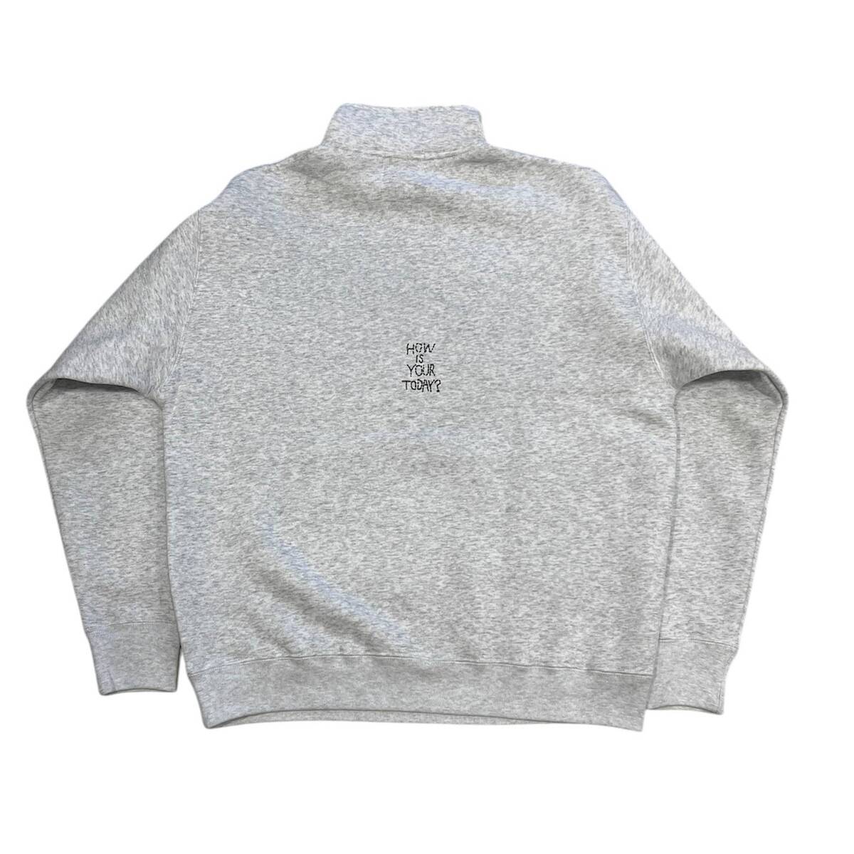 TODAY edition "LOVE" harf zip collered sweat -gray - 画像3枚目