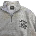 TODAY edition "LOVE" harf zip collered sweat -gray 2