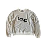 TODAY edition "LOVE" Glitter crewneck sweat -oatmeal 1