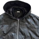 OLDPARK hooded flight jacket leather 3