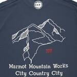 CITY COUNTRY CITY x Marmot MMWCCC everywhere T-shirt words of mountain -blue 4