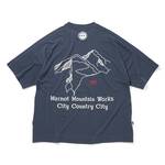 CITY COUNTRY CITY x Marmot MMWCCC everywhere T-shirt words of mountain -blue 3