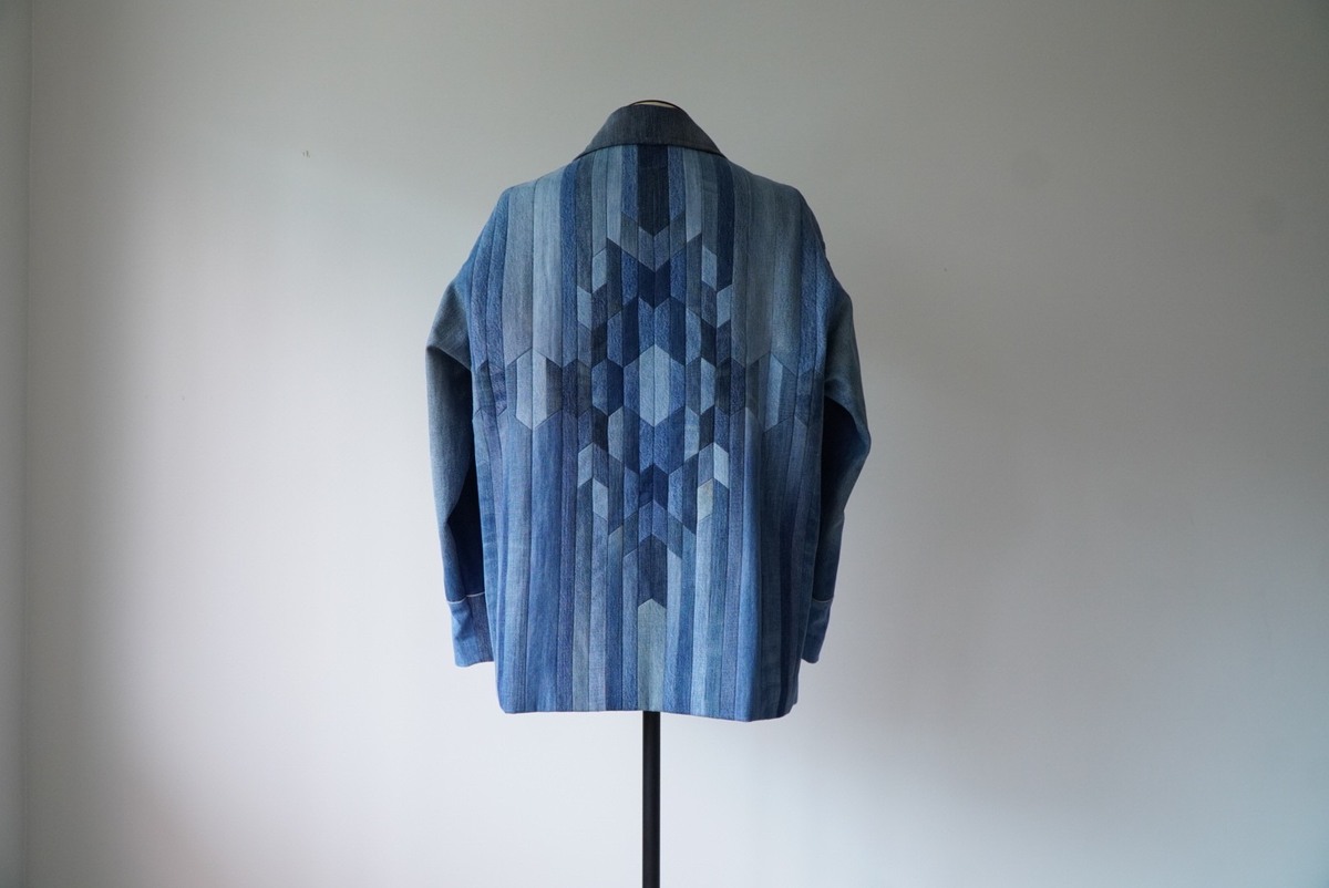 SEVEN BY SEVEN -REWORK- DENIM JACKET "natives pattern" - 画像2枚目